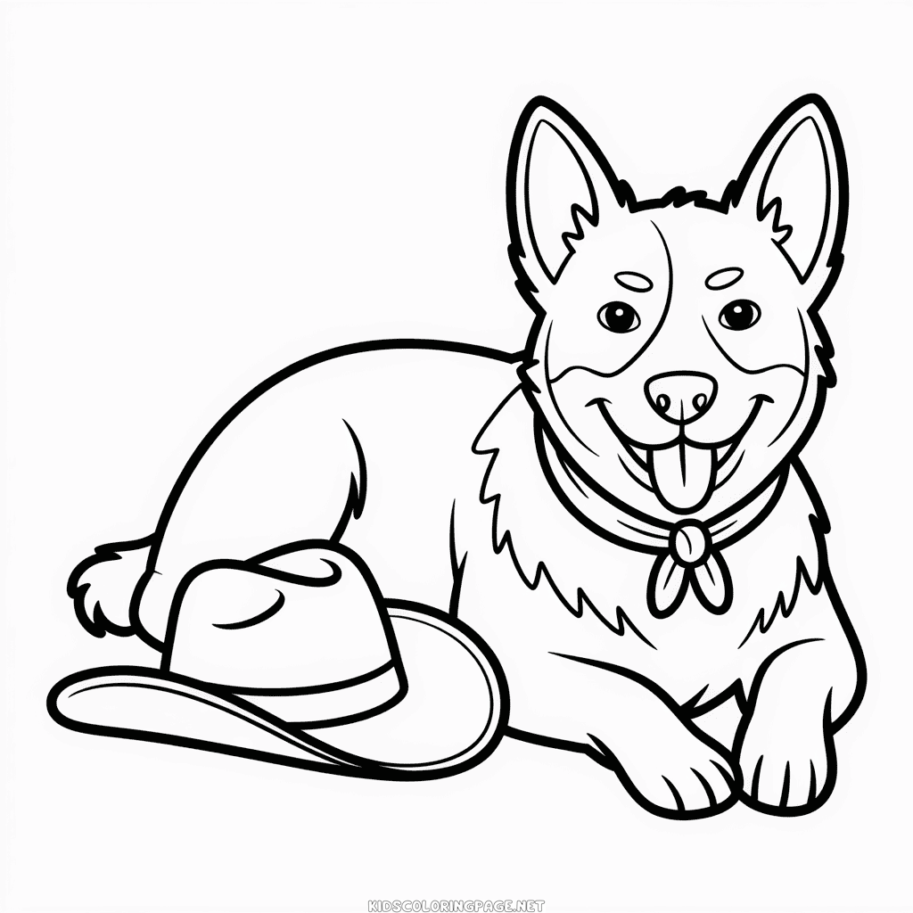 Australian Cattle Dog Coloring Page