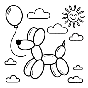 Balloon Dog Coloring Page