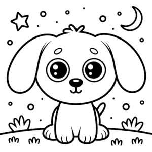 Beanie Boo Dog Coloring Page
