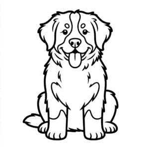 Bernese Mountain Dog Coloring Page