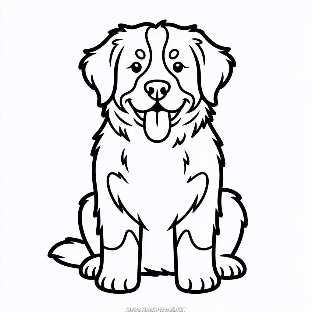 Bernese Mountain Dog Coloring Page