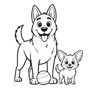 Big Dog Coloring Page