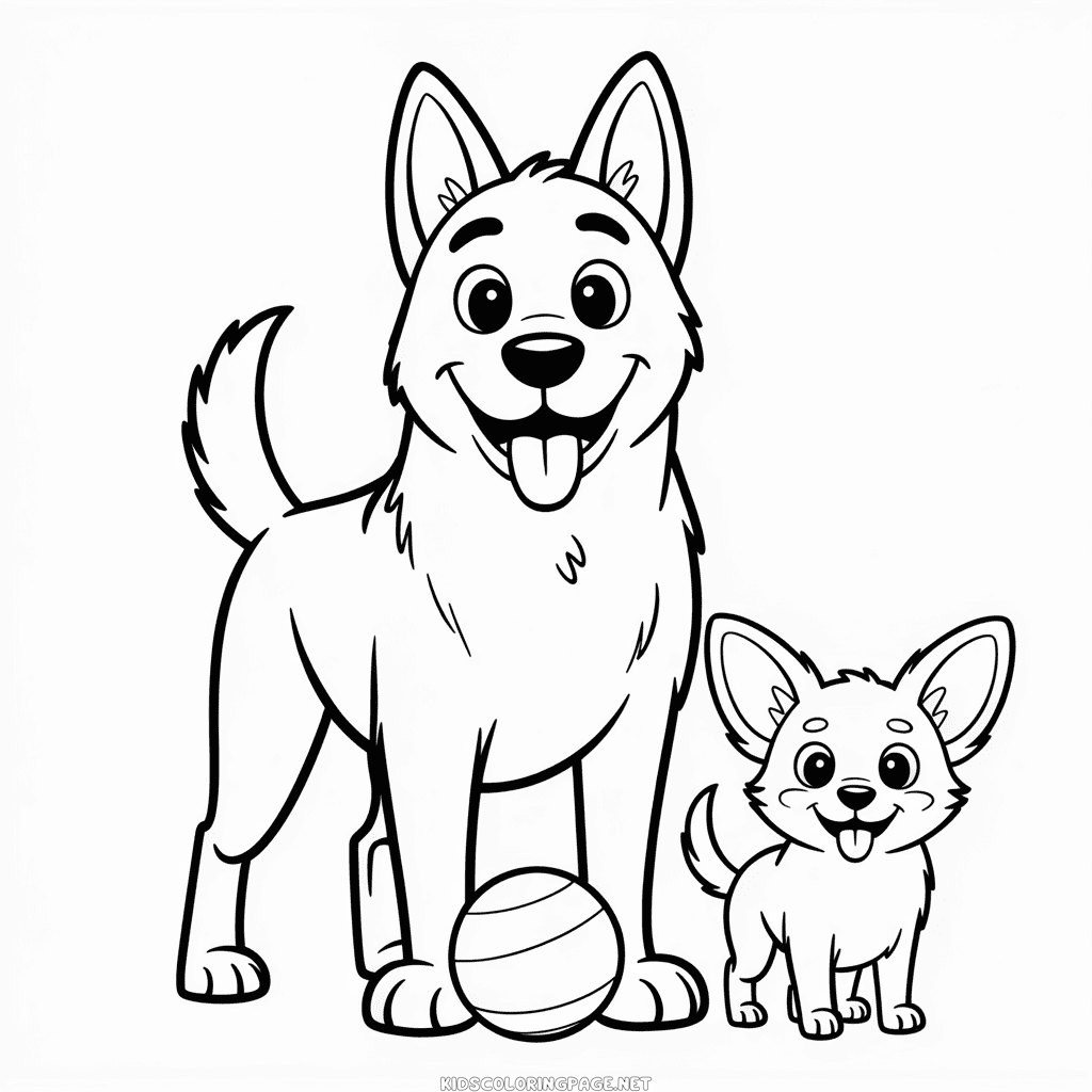 Big Dog Coloring Page