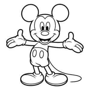 Blank Mickey Mouse Coloring Page