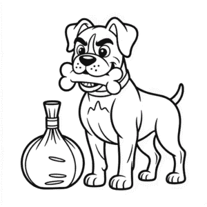 Boxer Dog Coloring Page