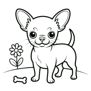 Chihuahua Dog Coloring Page