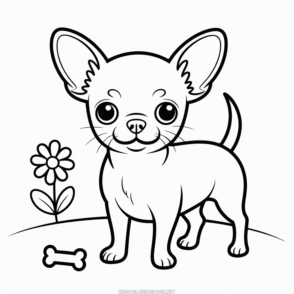 Chihuahua Dog Coloring Page
