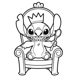 King Stitch Coloring Page