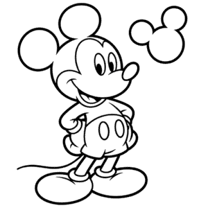 Mickey Mouse for Kids Coloring Page