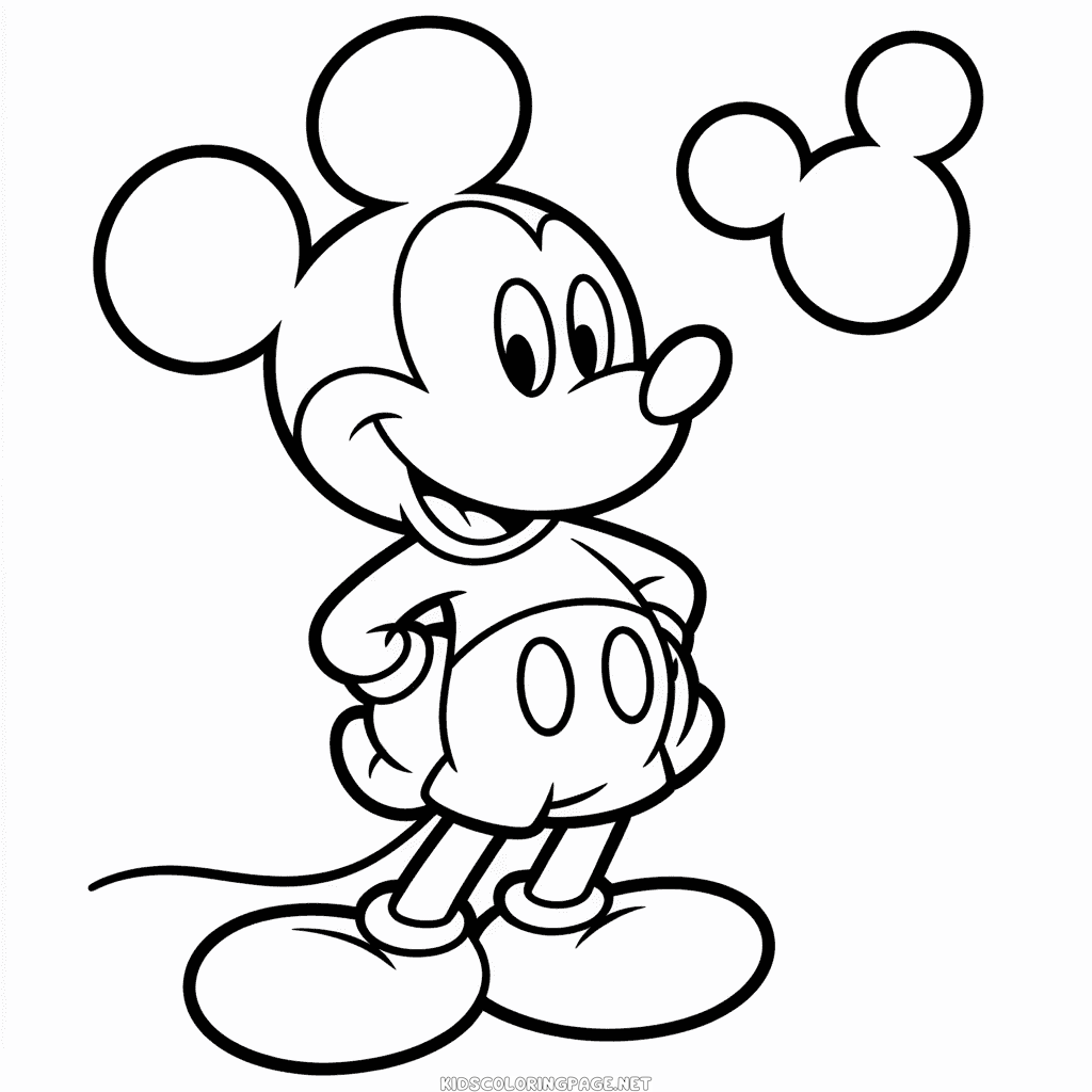 Mickey Mouse for Kids Coloring Page