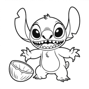 Angry Stitch Coloring Page