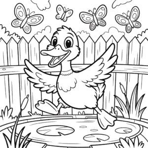 Animated Movie Duck Coloring Page