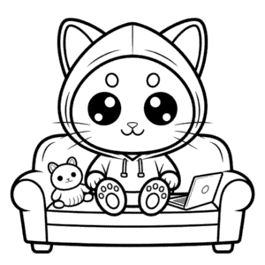 Aphmau Cat Coloring Page