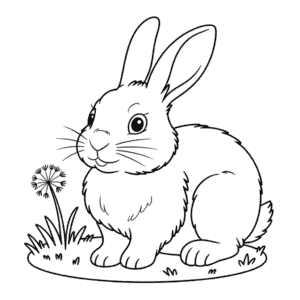 Big Rabbit Coloring Page