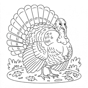 Big Turkey Coloring Page