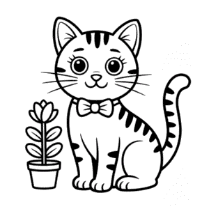 Cat Animal Coloring Page