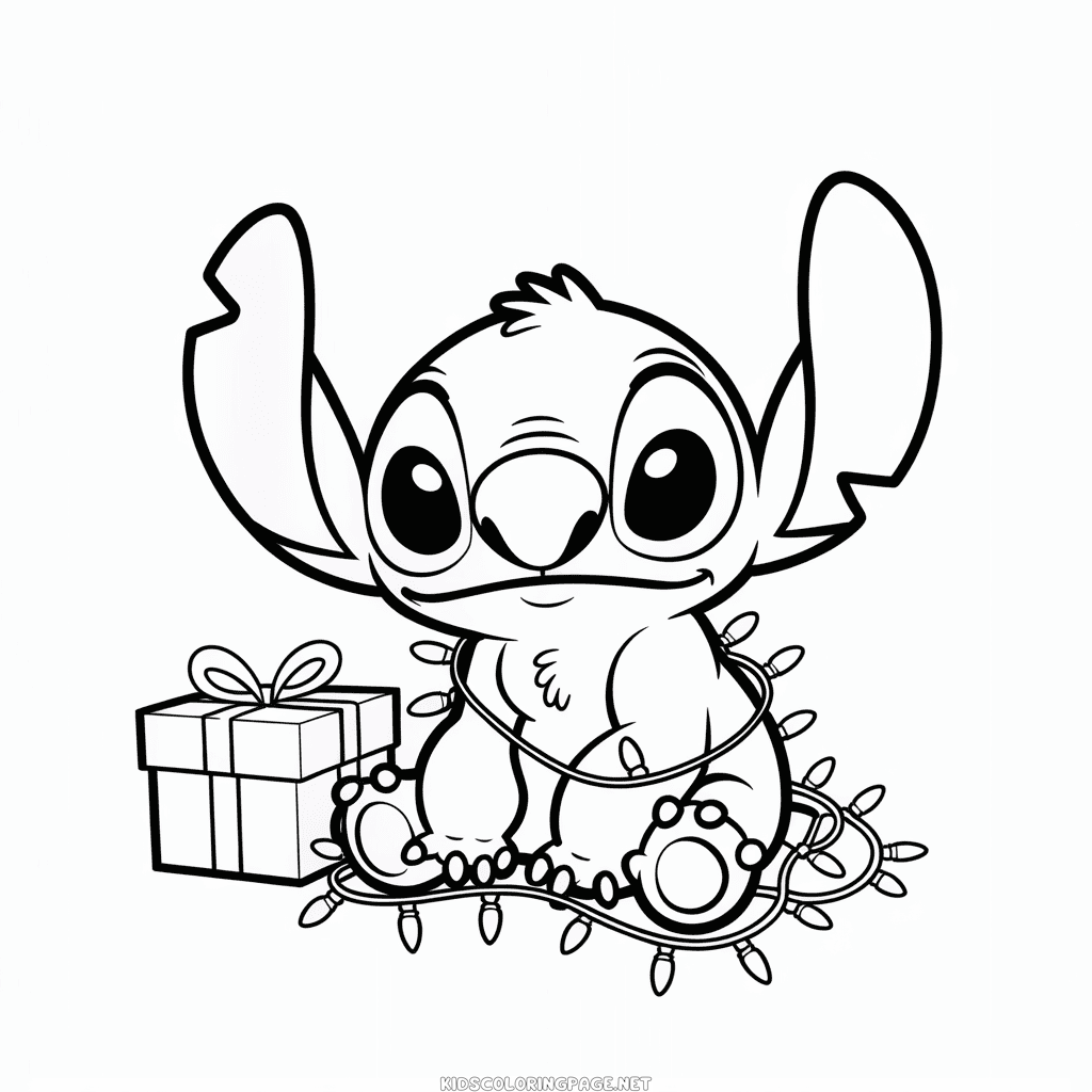 Christmas Stitch Coloring Page | Kids Coloring Page