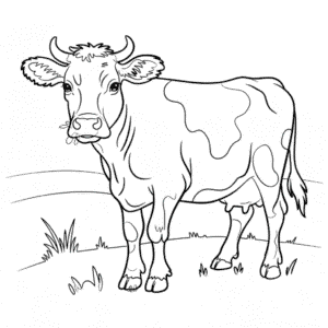 Cow for Adults Coloring Page