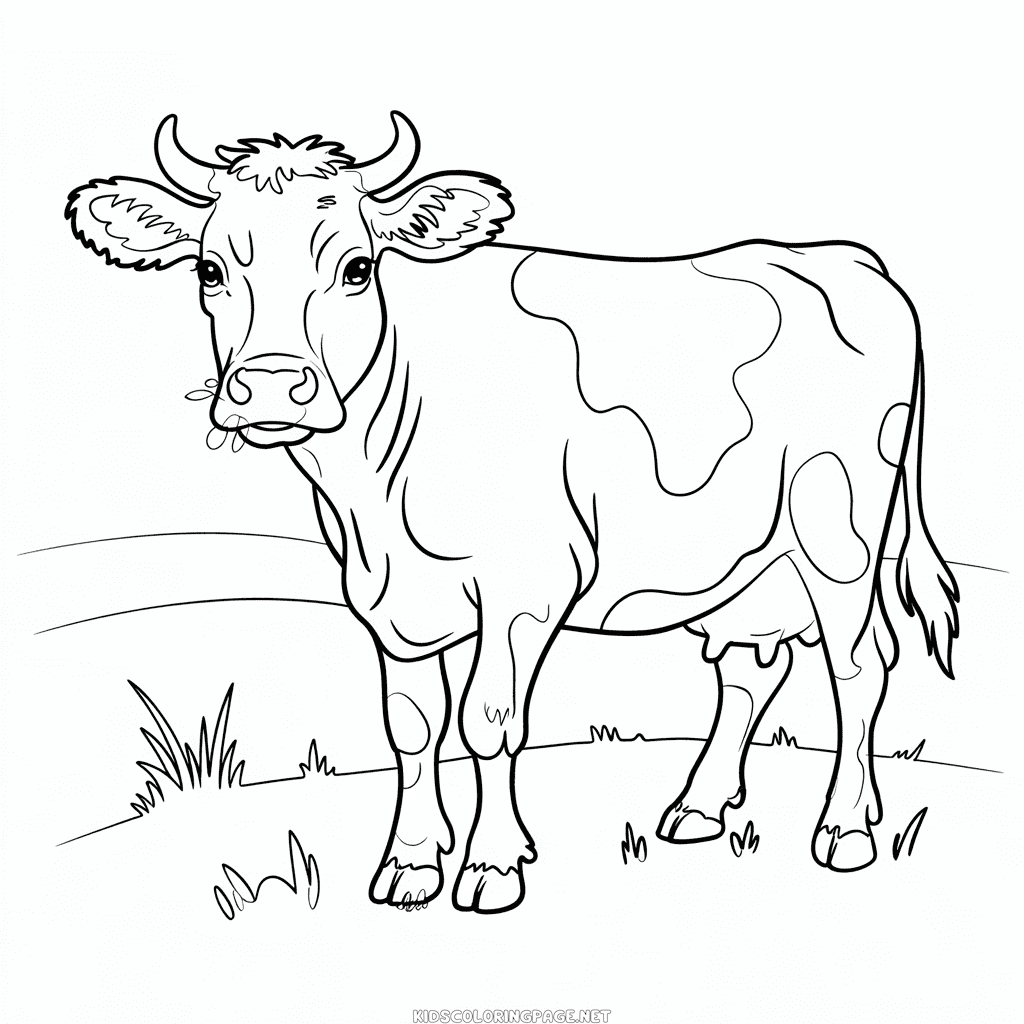Cow for Adults Coloring Page