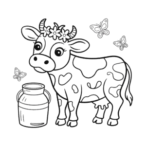 Dairy Cow Coloring Page