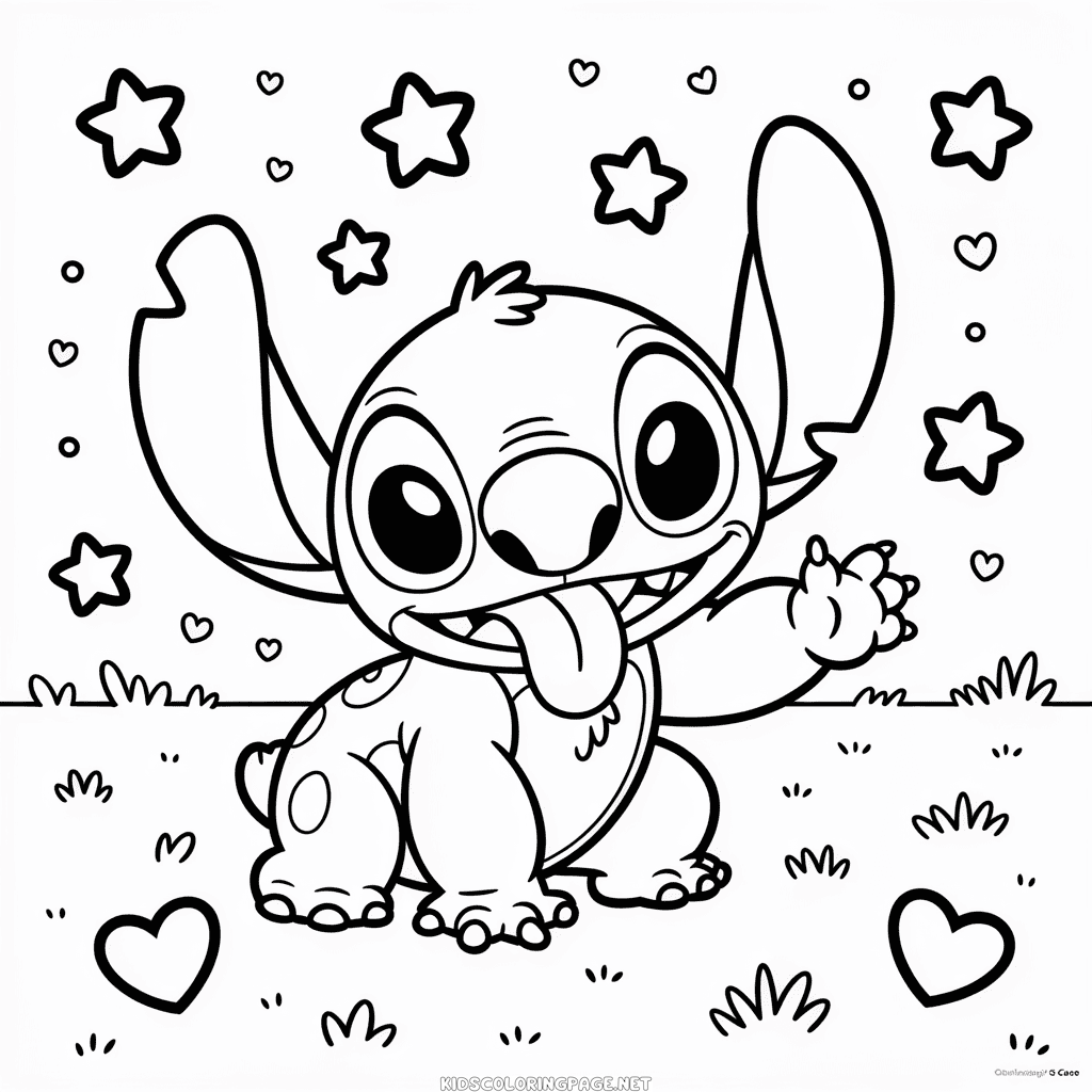 Disney Stitch Coloring Page