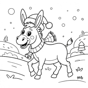Dominick the Donkey Coloring Page