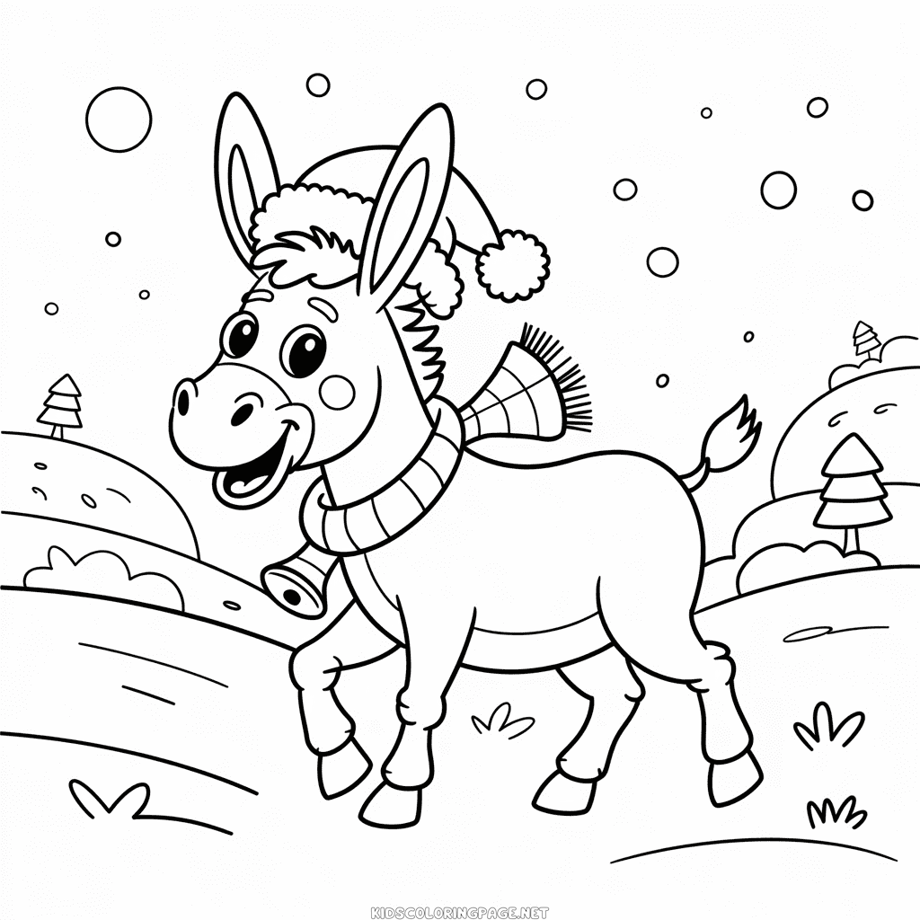 Dominick the Donkey Coloring Page