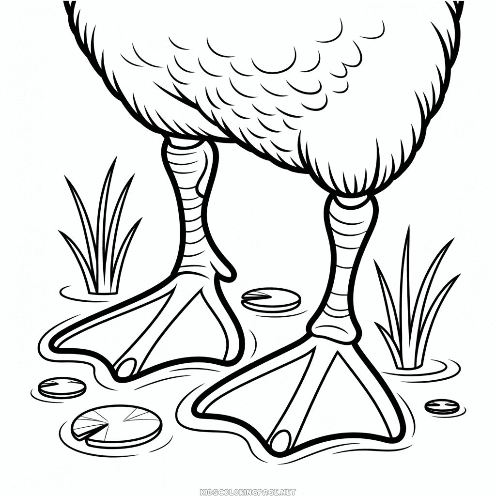 Duck Feet Coloring Page