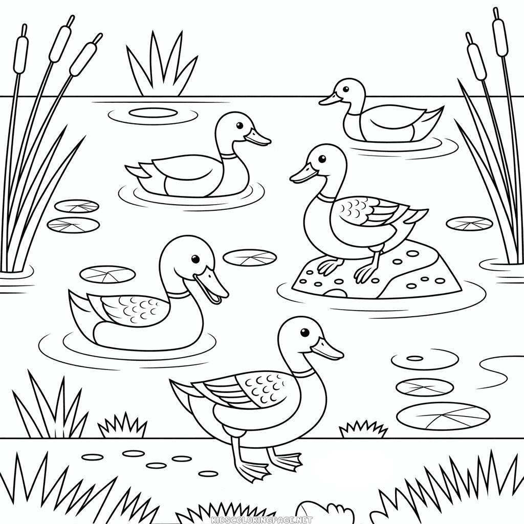 Duck Life Coloring Page