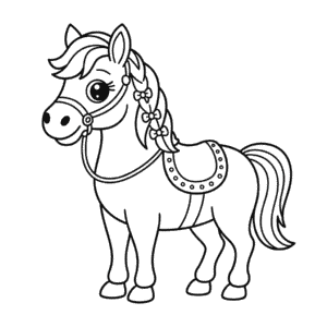 Fancy Horse Coloring Page