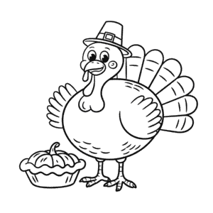 Fat Turkey Coloring Page