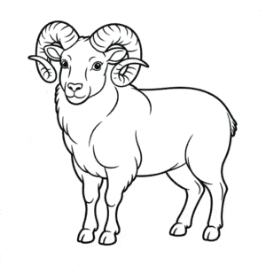Ram Animal Coloring Page