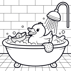 Rubber Duck Coloring Page