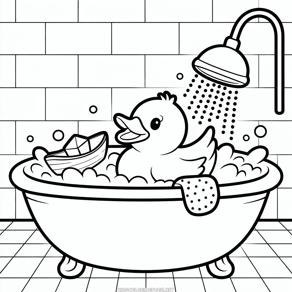 Rubber Duck Coloring Page