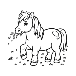 Shetland Pony Coloring Page