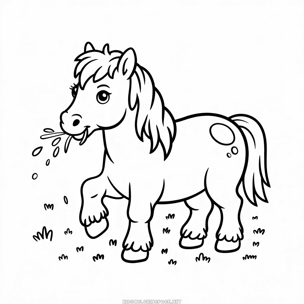 Shetland Pony Coloring Page