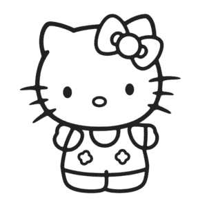 Small Hello Kitty Coloring Page