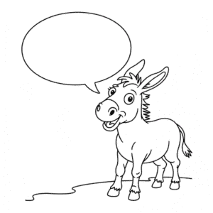 Talking Donkey Coloring Page