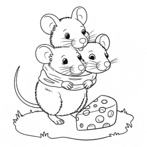 Three Headed Mouse Coloring Page