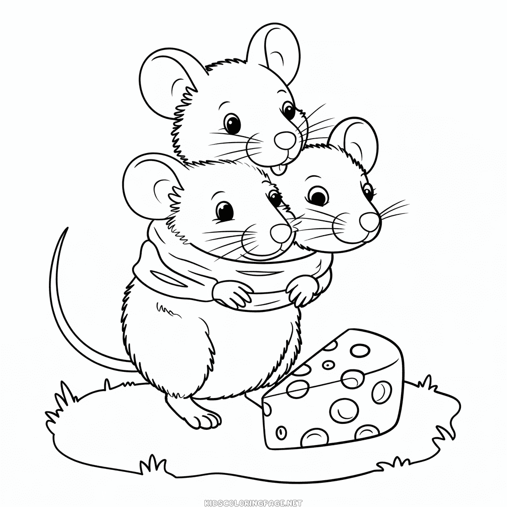 Three Headed Mouse Coloring Page
