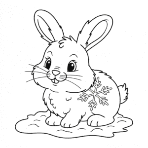 White Rabbit Coloring Page