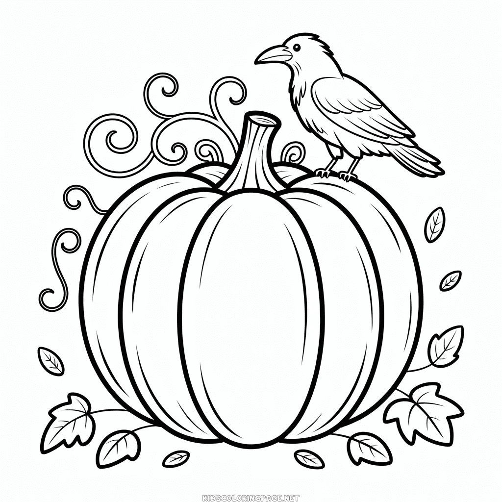 Adult Halloween Pumpkin Coloring Page