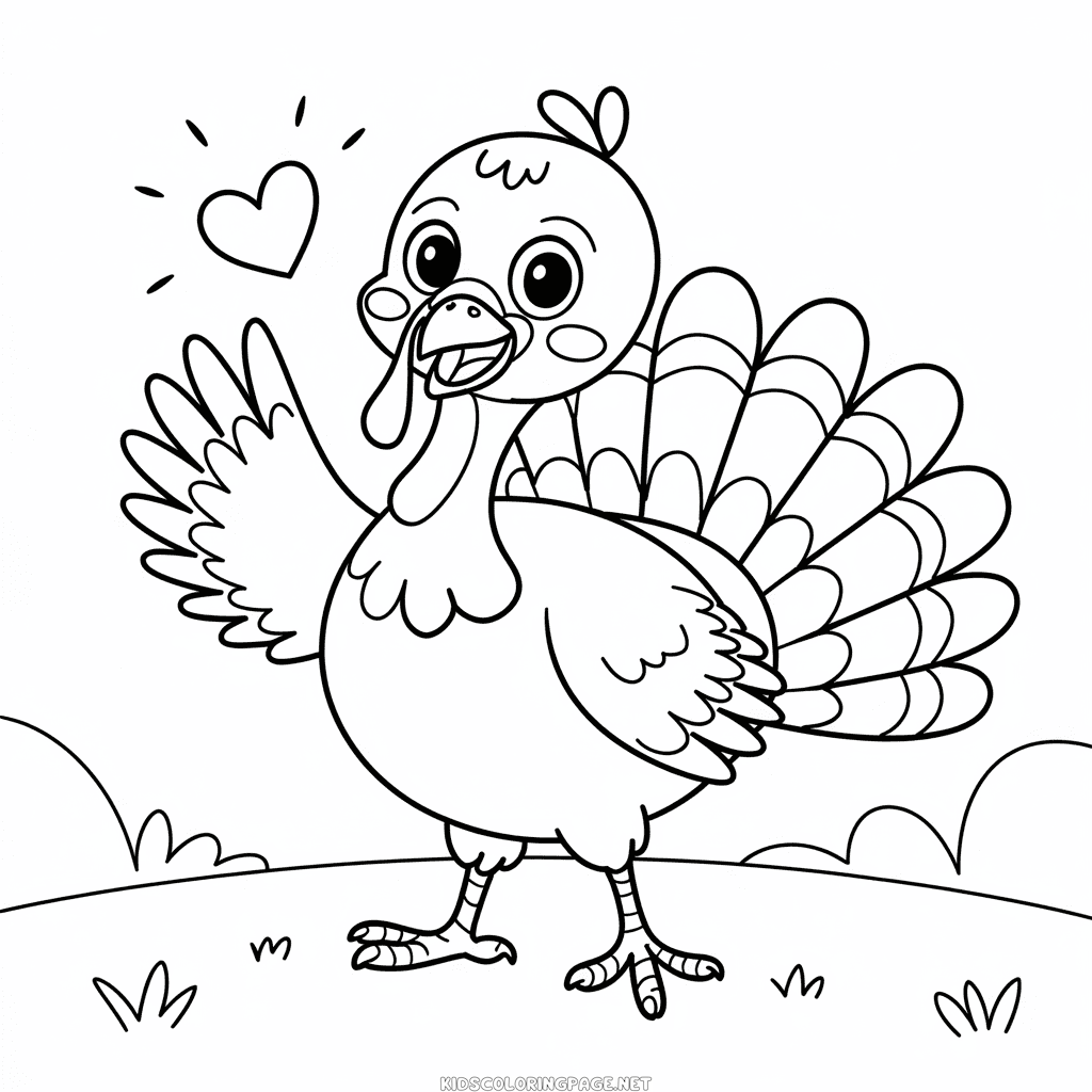 Anime Turkey Coloring Page