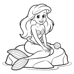 Ariel Coloring Page