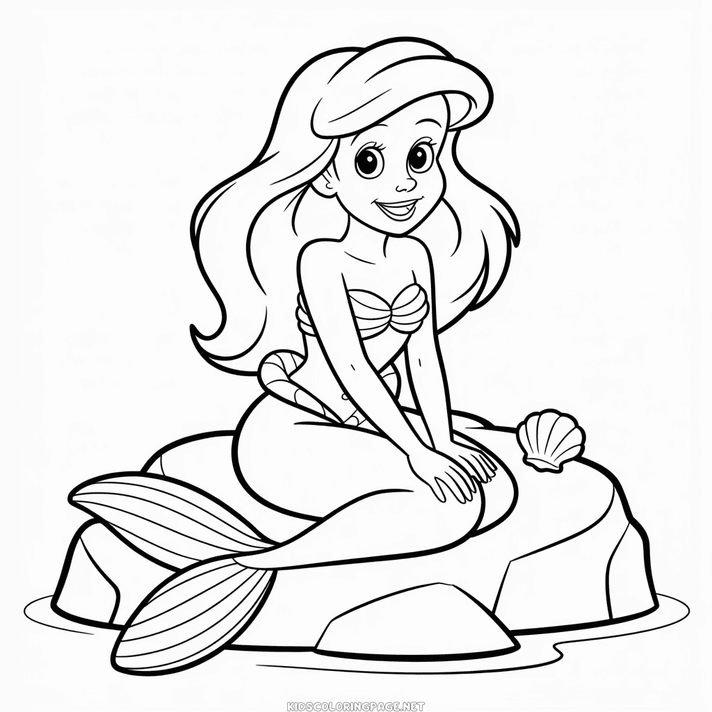Ariel Coloring Page