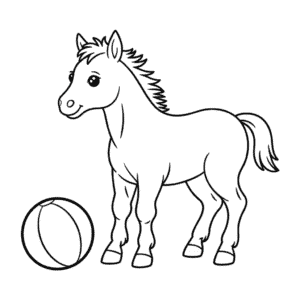 Baby Foal Coloring Page