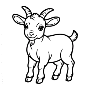 Baby Goat Coloring Page
