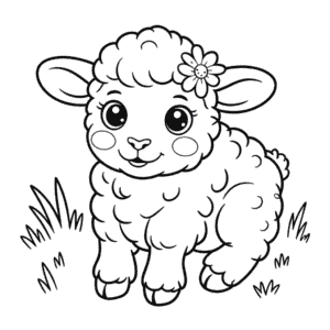 Baby Sheep Coloring Page
