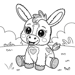 Beanie Boo Donkey Coloring Page