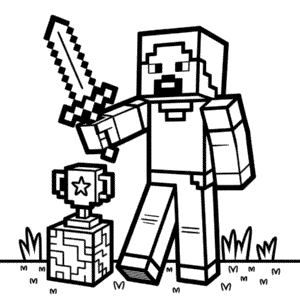 Best Minecraft Coloring Page